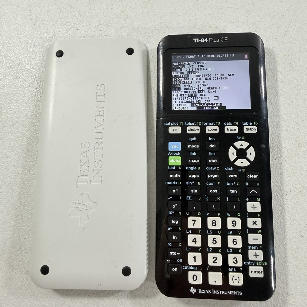 Texas Instruments TI-84 Plus CE Graphing Calculator W/ Cover No Charger TESTED